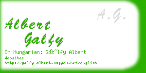 albert galfy business card